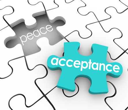 Pieces of peace and acceptance